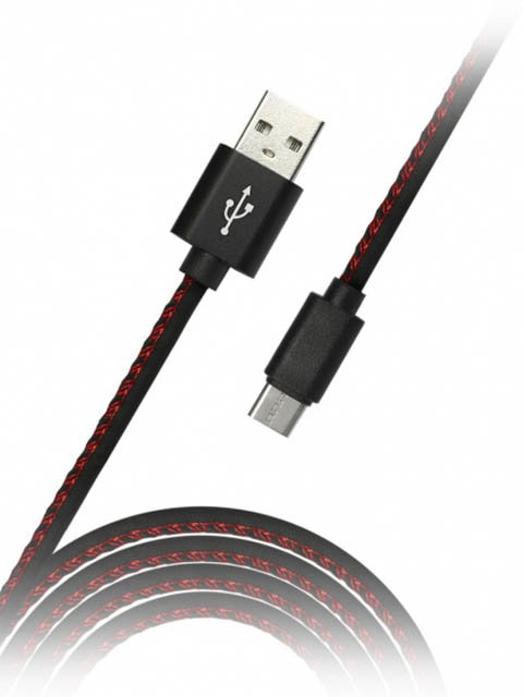фото Аксессуар SmartBuy USB - microUSB 1.2m Black iK-12pu