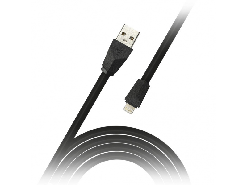 фото Аксессуар SmartBuy USB - Lightning 1.2m Black iK-512r