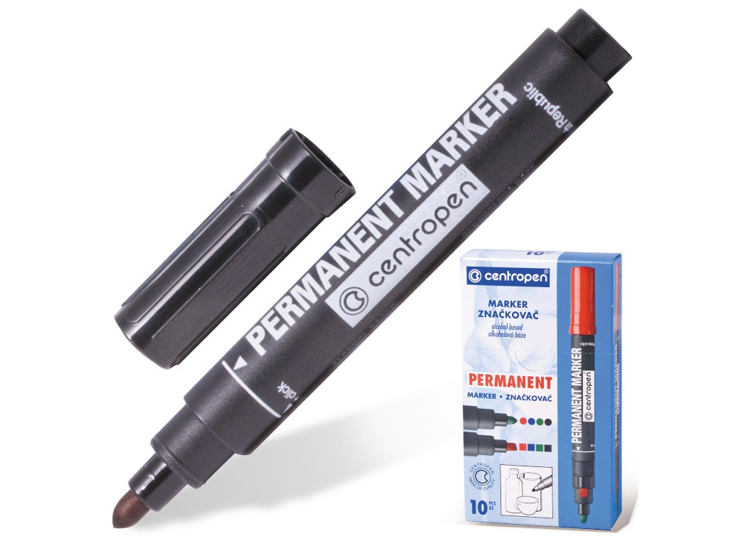 

Маркер Centropen 2.5mm Black 8866/1,8566/4, 8866/1,8566/4
