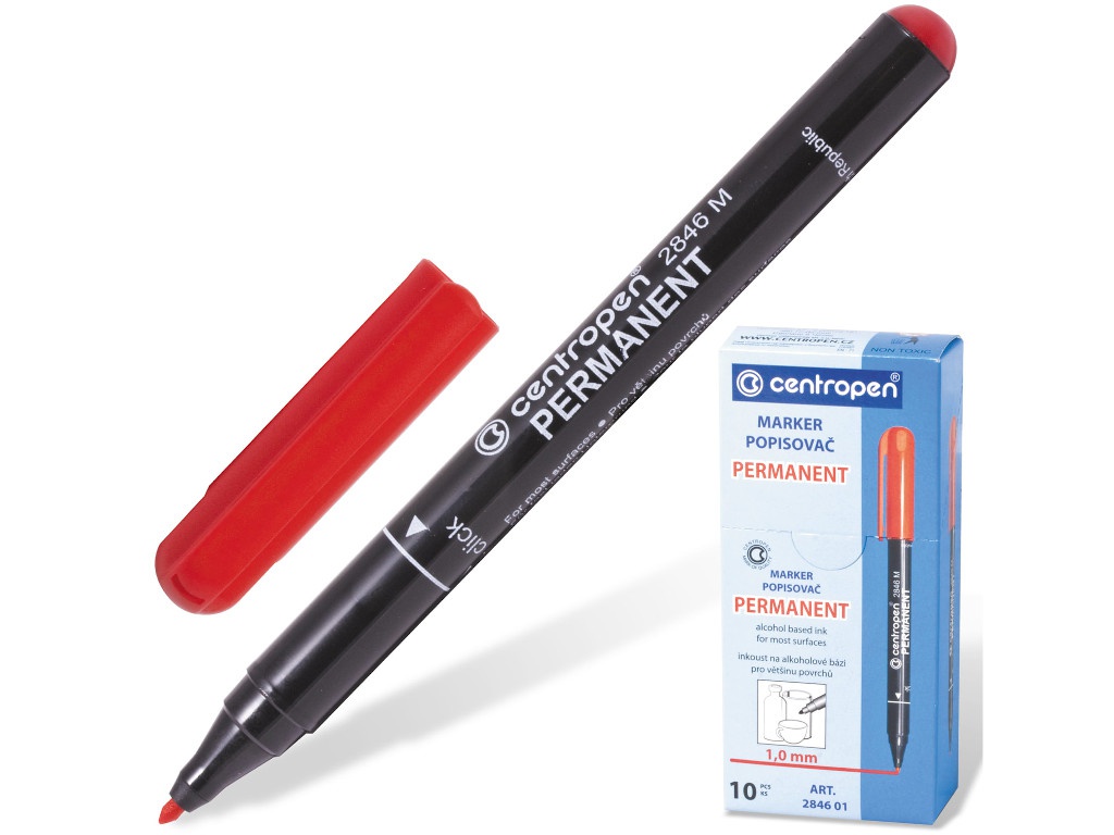 

Маркер Centropen 1.0mm Red 2846/1, 2846/1