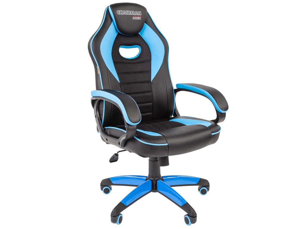 фото Компьютерное кресло chairman game 16 игровое black-blue