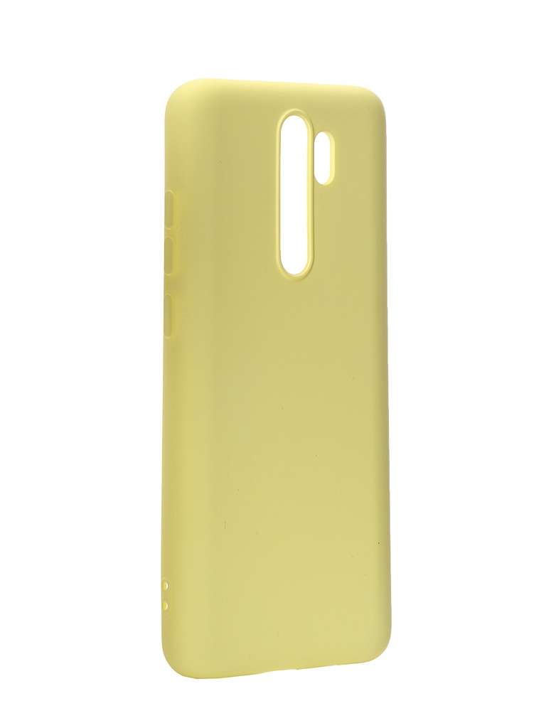 фото Чехол с микрофиброй df для xiaomi redmi note 8 pro silicone yellow xioriginal-03 df-group