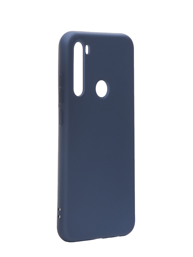 фото Чехол с микрофиброй df для xiaomi redmi note 8 silicone blue xioriginal-02 df-group