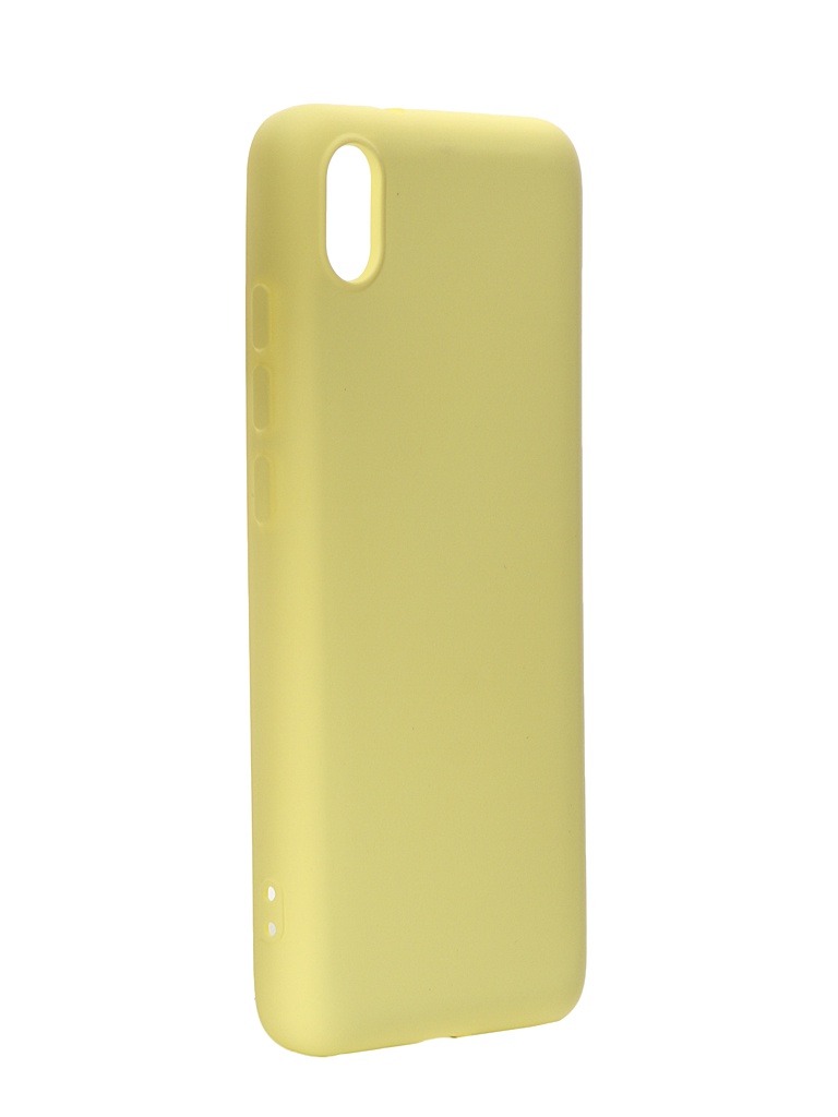 фото Чехол с микрофиброй df для xiaomi redmi 7a silicone yellow xioriginal-01 df-group