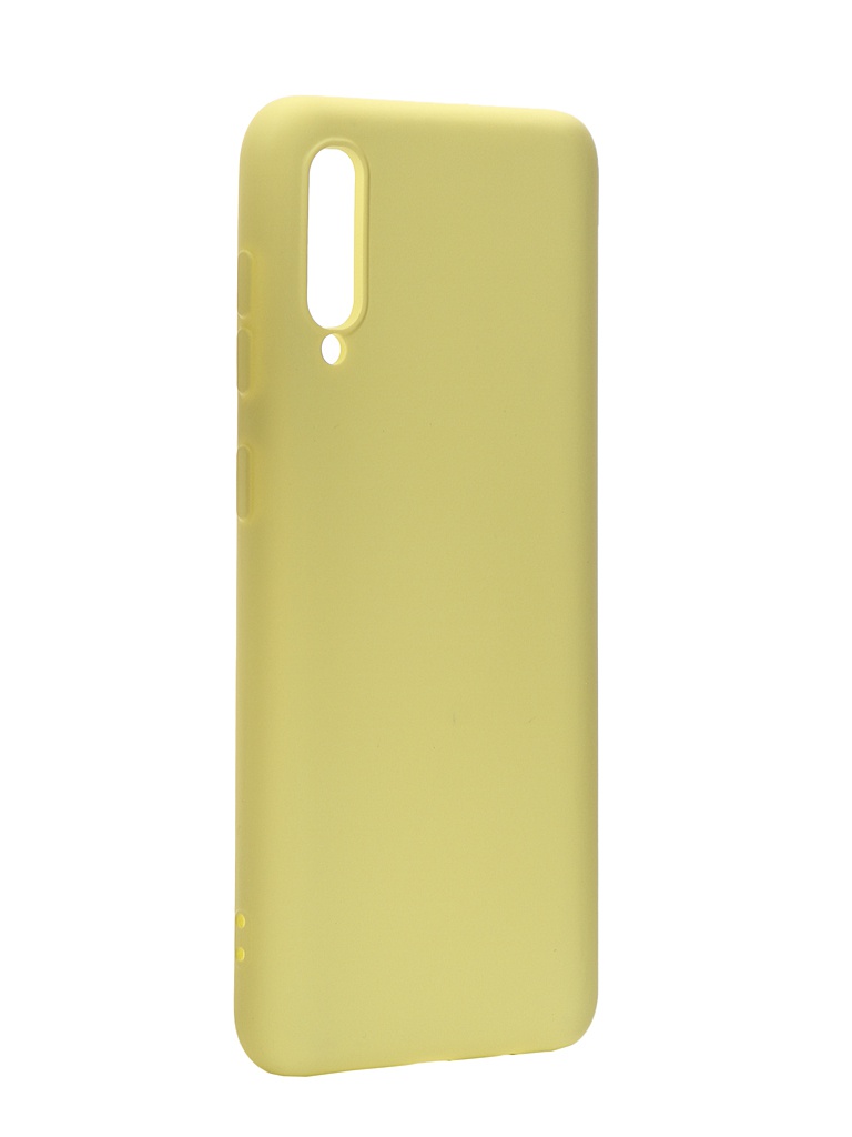 фото Чехол с микрофиброй df для samsung galaxy a30s/a50s/a50 silicone yellow soriginal-03 df-group