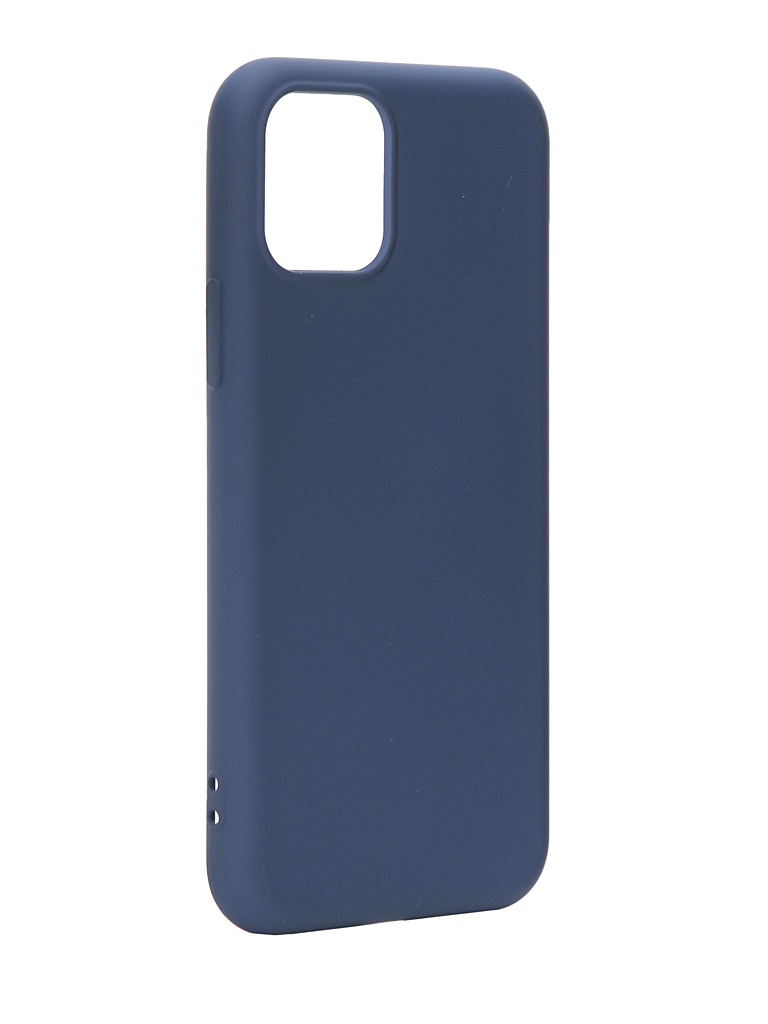 фото Чехол df для apple iphone 11 pro с микрофиброй silicone blue ioriginal-02 df-group