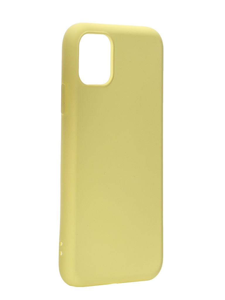 фото Чехол df для apple iphone 11 с микрофиброй silicone yellow ioriginal-01 df-group