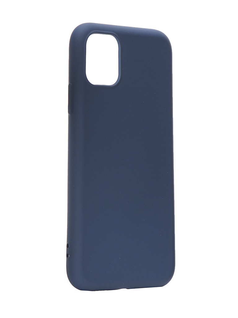 фото Чехол df для apple iphone 11 с микрофиброй silicone blue ioriginal-01 df-group