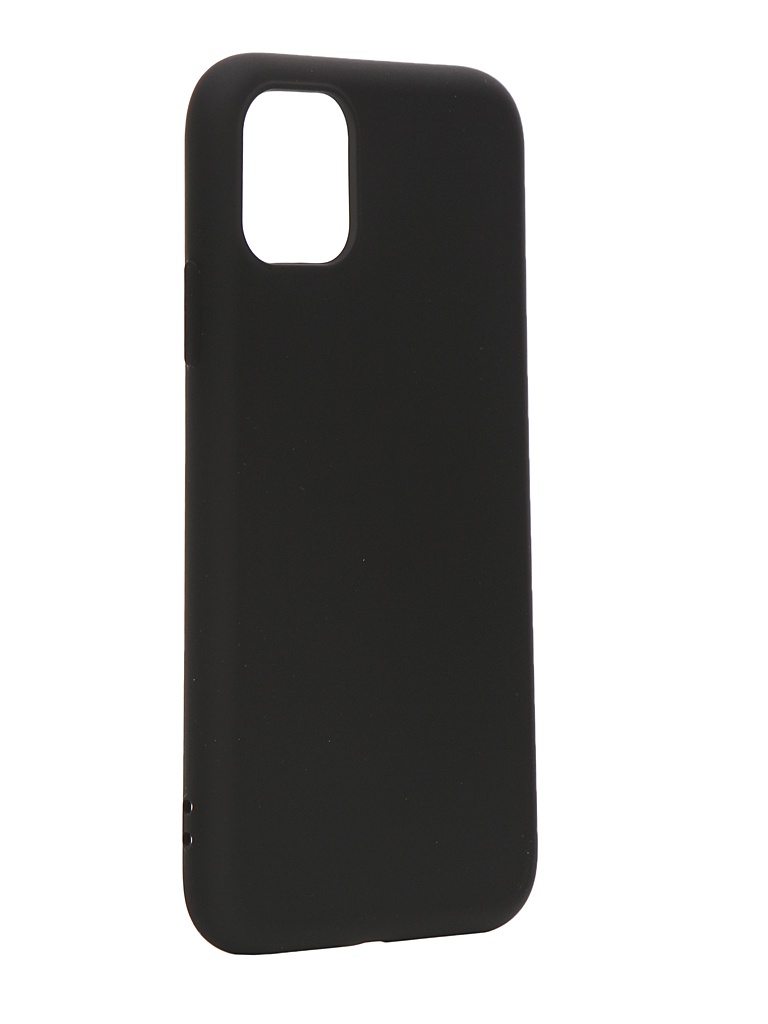Zakazat.ru: Чехол с микрофиброй DF для APPLE iPhone 11 Silicone Black iOriginal-01
