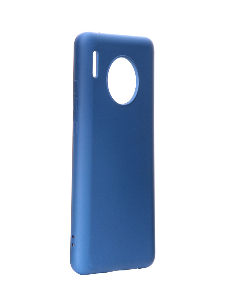 Чехол DF для Huawei Mate 30 Silicone Blue hwOriginal-05 чехол с микрофиброй df для honor 30 pro plus silicone blue hworiginal 13
