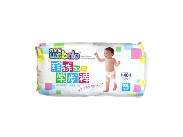 

Подгузники Wobalo XL 13-17kg 40шт 6923317502408, 6923317502408