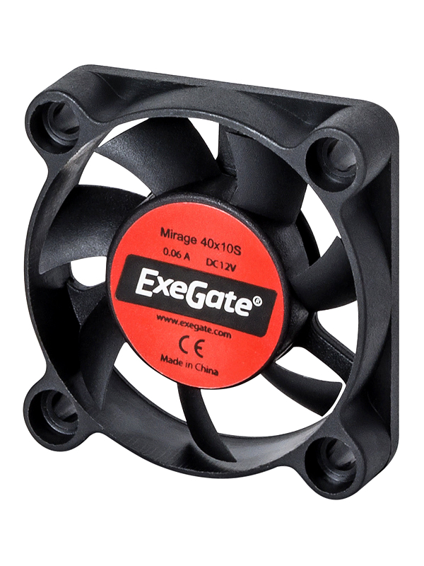 Вентилятор ExeGate Mirage-S 30x30x10mm 8000RPM EX281210RUS для adda ad0312lb g50 3010 30x30x10mm двойной шаровой вентилятор 3 см dc 12v 0 06a бесшумный вентилятор