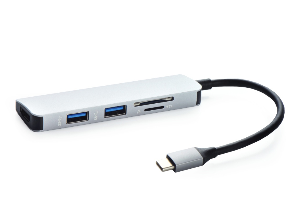Хаб USB Gurdini USB-C Expander to HDMI 4K +2xUSB 3.0 +CardReader для APPLE MacBook Graphite 910069 хаб usb gurdini usb c expander to hdmi 4k 2xusb 3 0 cardreader для apple macbook graphite 910069