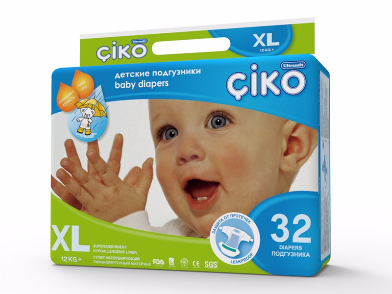 

Подгузники Ciko XL 12+kg