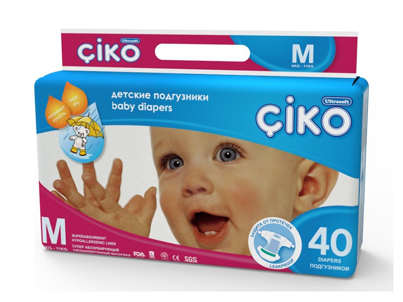 

Подгузники Ciko M 6-11kg