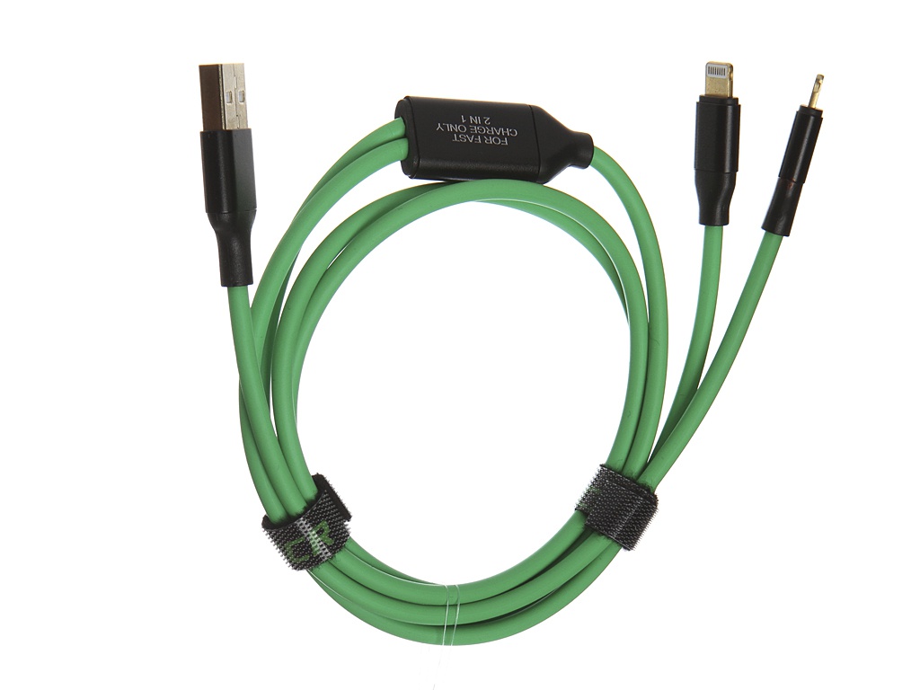 фото Аксессуар Greenconnect 3A 1.0m 2 x Lightning Gold GCR-51531