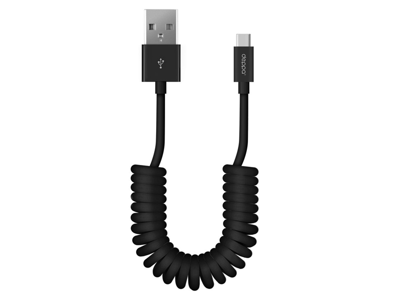 фото Аксессуар Deppa USB - USB Type-C 1.5m Curly Black DEP-72278