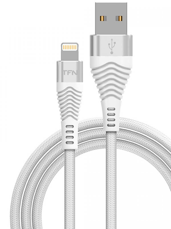 фото Аксессуар TFN Forza USB - Lightning 1m White TFN-CFZLIGUSB1MWH