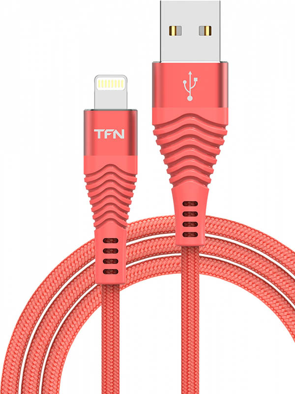 фото Аксессуар TFN Forza USB - Lightning 1m Coral TFN-CFZLIGUSB1MCR