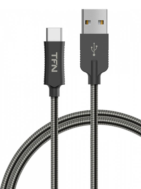 фото Аксессуар TFN Forza USB - USB Type-C 1m Steel TFN-CFZUSBCUSB1MST