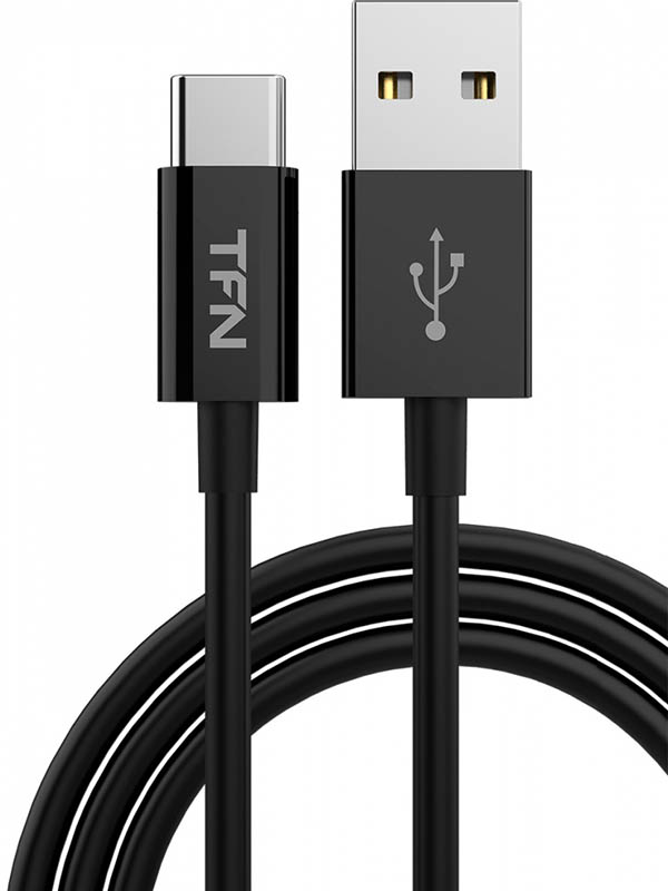 фото Аксессуар TFN TPE USB - USB Type-C 1m Black TFN-CUSBCUSB1MTPBK