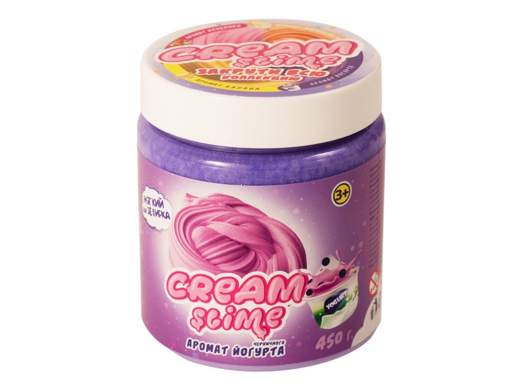 

Слайм Slime Cream-Slime 450гр с ароматом черничного йогурта SF05-J, Cream-Slime SF05-J
