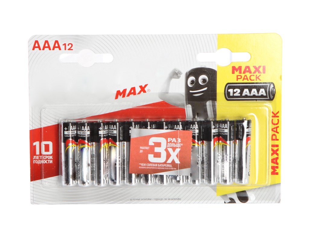 фото Батарейка AAA - Energizer Max E92 1.5V (12 штук) E301530401 / 26039