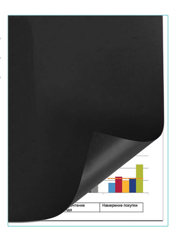 

Обложка для переплета Brauberg А4 100шт Black 530841, 530841