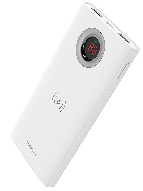 фото Внешний аккумулятор borofone bt16 airpower wireless charging power bank 10000 mah white
