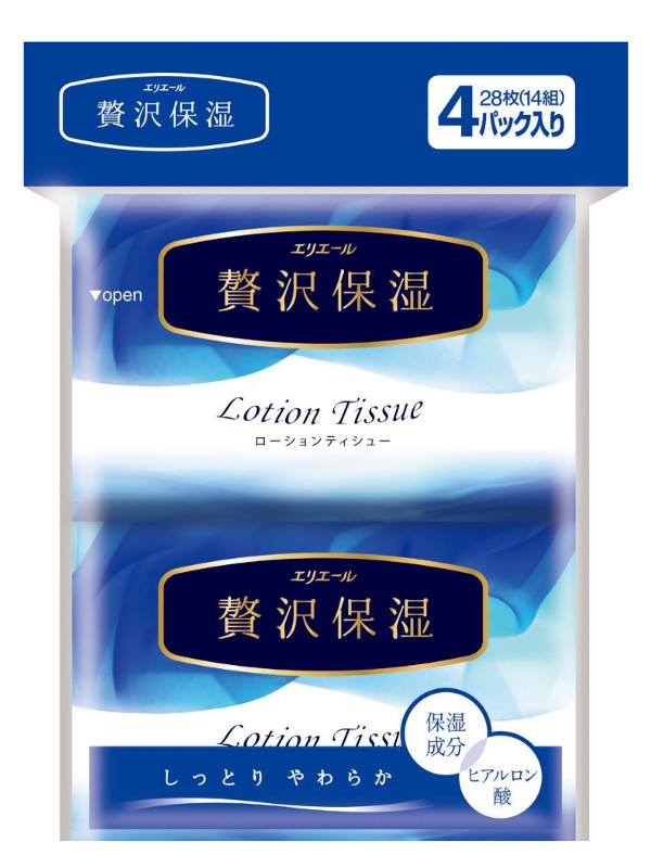 

Салфетки Elleair Lotion Tissue 4x14шт 713442, Lotion Tissue
