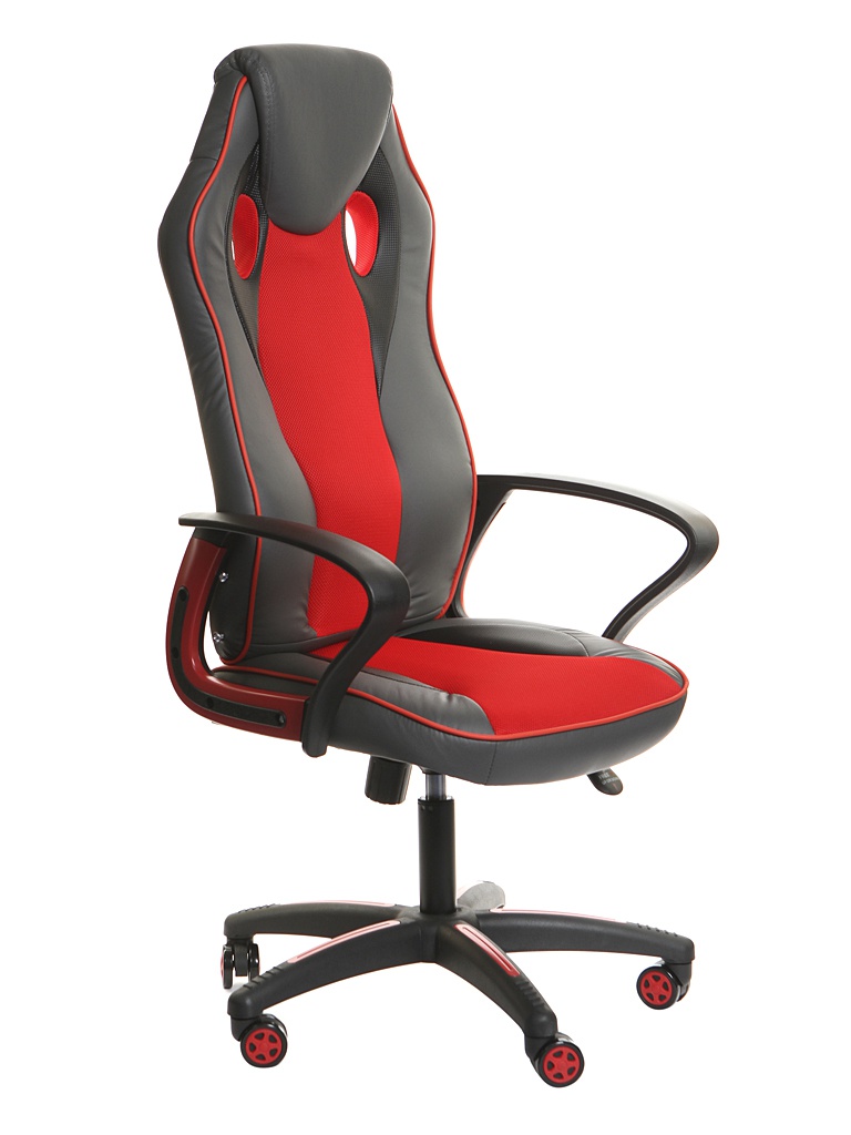 фото Компьютерное кресло TetChair Racer New искусственная кожа, ткань Metallic-Red 13229