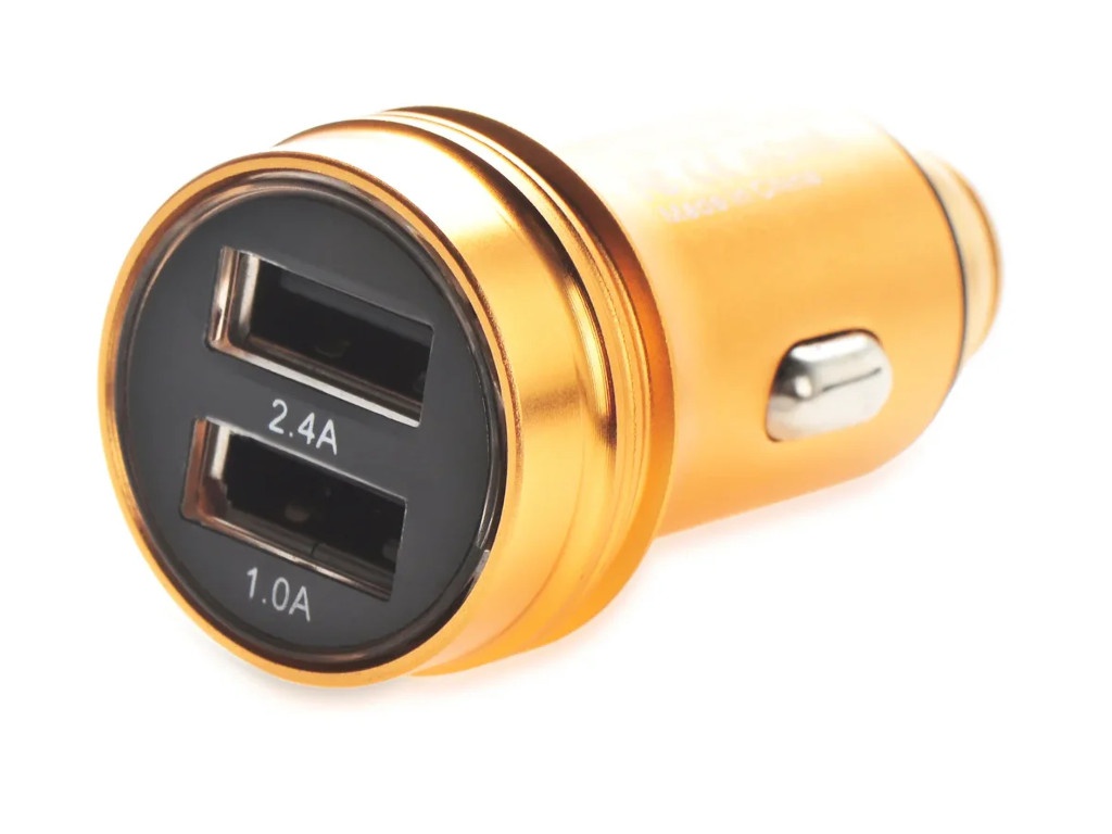 фото Зарядное устройство iNeez Metal 2xUSB 2.4 A Gold 909440