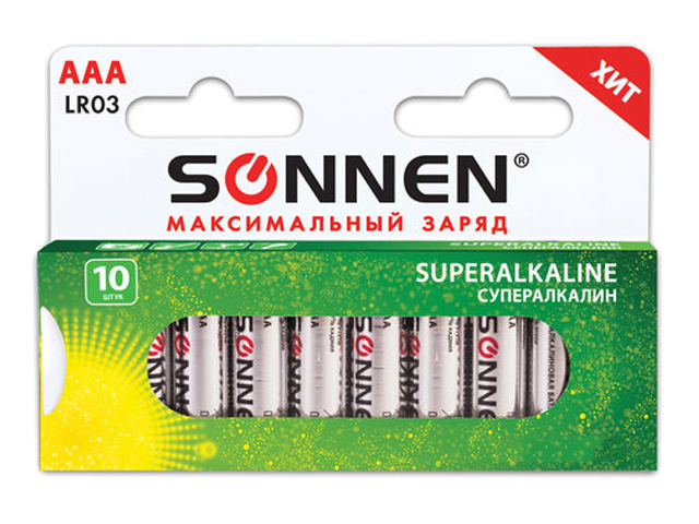 фото Батарейка AAA - Sonnen Super Alkaline LR03 24А (10 штук) 454232