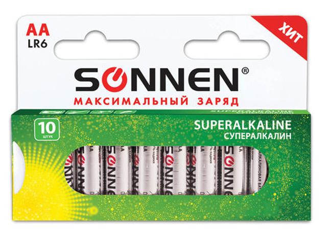 фото Батарейка АА - Sonnen Super Alkaline LR06 15А (10 штук) 454231