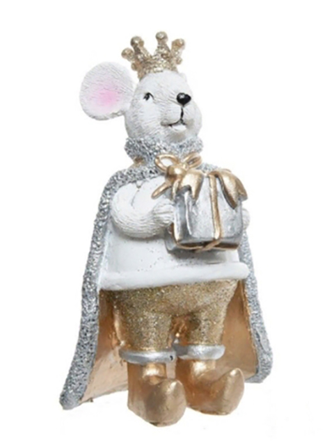 

Игрушка Фигурка Kaemingk Мышь Королевских Кровей 8.2x8x12cm 535611-король, 535611-король