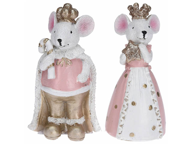 

Игрушка Koopman International Набор фигурок Их Величества Маусы Pink 6.5х5.2х12cm 2шт APF472490, APF472490