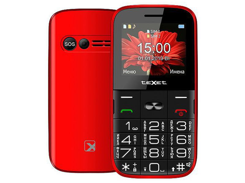 Сотовый телефон teXet TM-B227 Red сотовый телефон texet tm b227 black