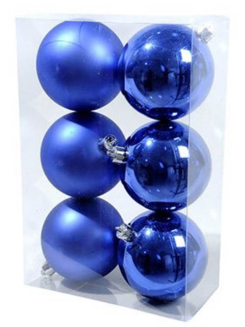 

Украшение Kaemingk Набор шаров 80mm 6шт Royal Blue 906429s, Набор шаров