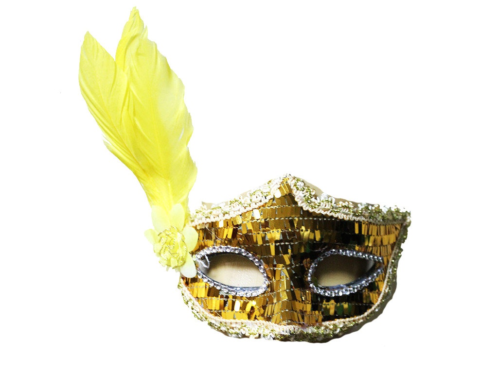 фото Маска карнавальная СмеХторг с перьями