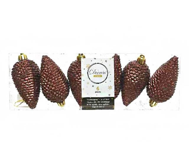 

Украшение Kaemingk Шишки еловые 6шт Truffle 028640, Шишки еловые