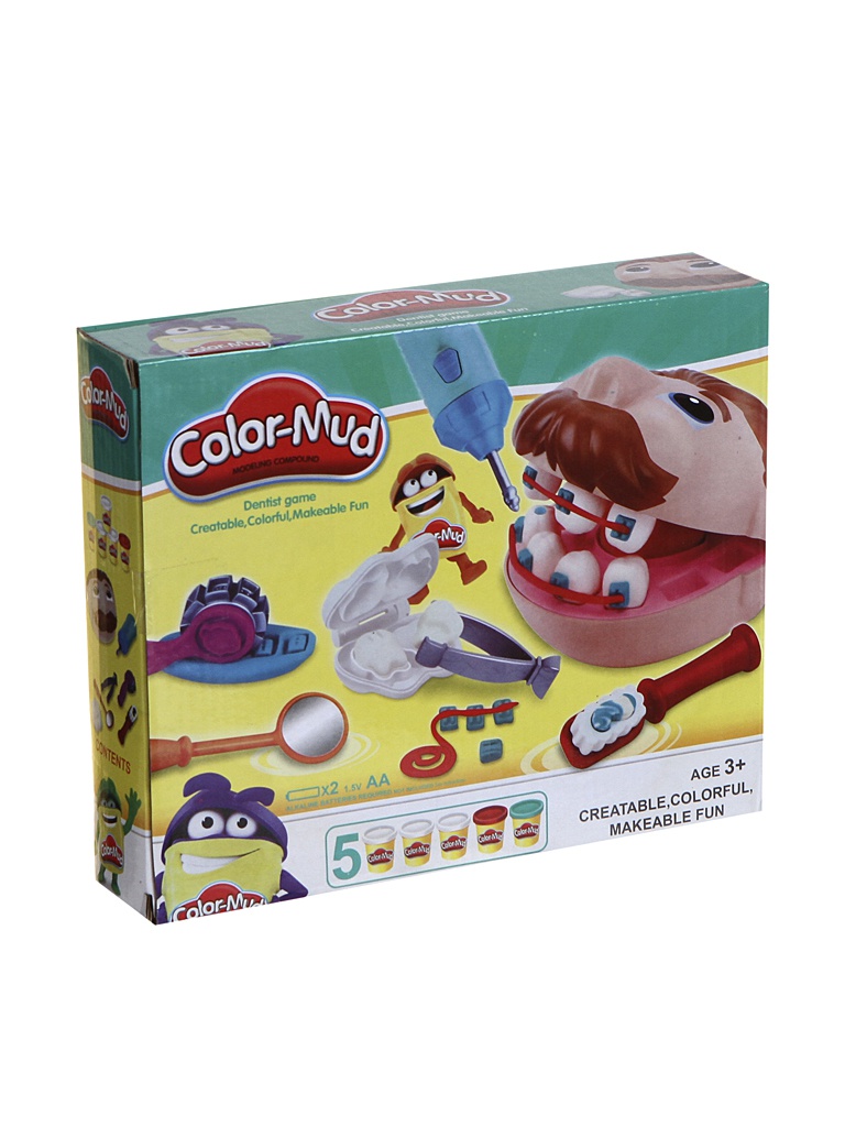 

Набор для лепки Zoomi Мистер зубастик 400g 5 цветов ZM-043 / 53519, Мистер зубастик ZM-043 / 53519