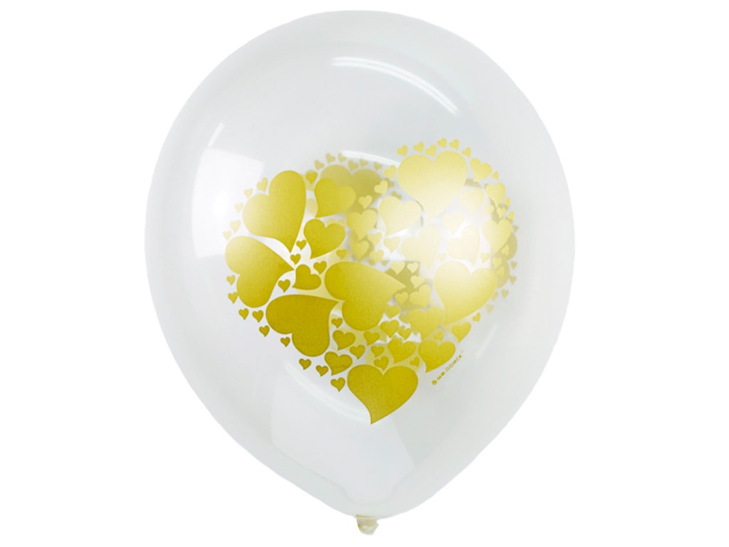фото Набор воздушных шаров Поиск Сердце золото 30cm 25шт 6058517