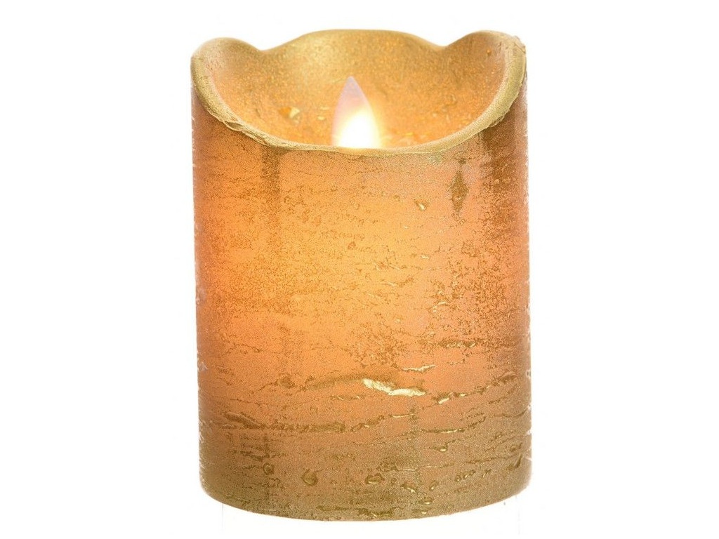 фото Светодиодная свеча Kaemingk Праздничная 7.5x10cm Gold 480617