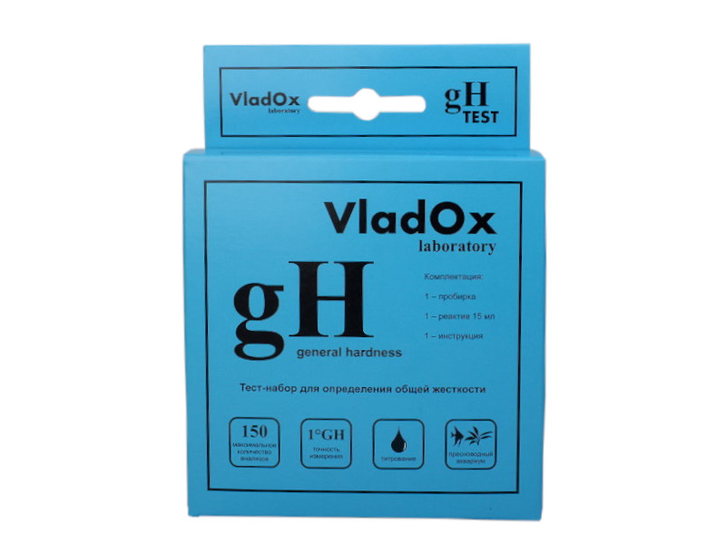 фото Средство Vladox gH тест 982290 - профессиональный набор для измерения общей жесткости