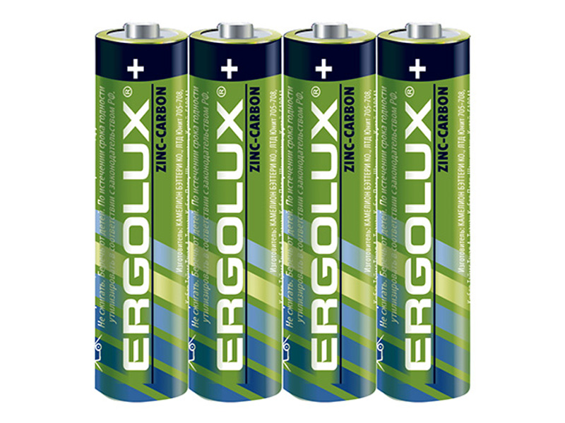 Батарейка AAA - Ergolux R 03 SR4 R03SR4 (4 штуки) батарейка ergolux alkaline lr03 sr4 aaa 1150mah 4шт 1509279
