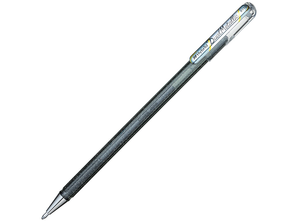 

Ручка гелевая Pentel Hybrid Dual Metallic 0.1mm корпус Black, стержень SIlver K110-DZX, Hybrid Dual Metallic