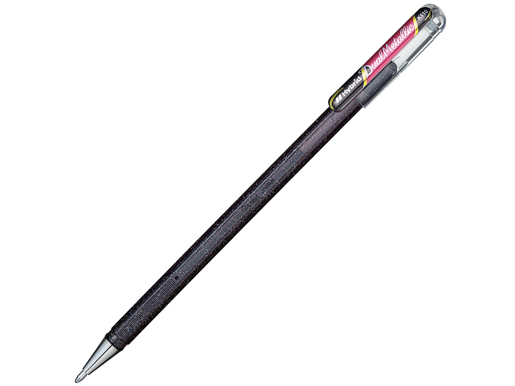 

Ручка гелевая Pentel Hybrid Dual Metallic 0.1mm корпус Black, стержень Black-Red K110-DAX, Hybrid Dual Metallic