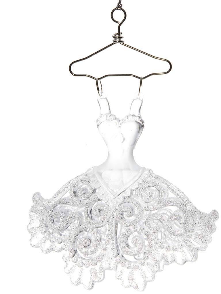 

Украшение Crystal Deco Ажурное платье 12cm Silver 150049, Ажурное платье 150049