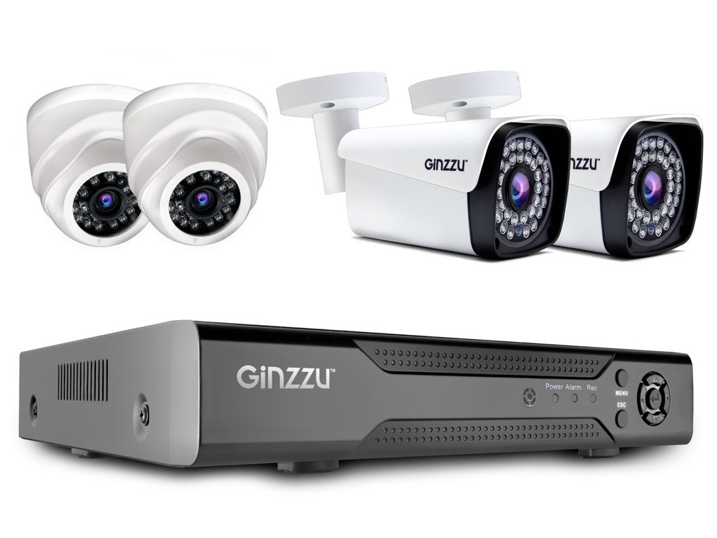 

Комплект видеонаблюдения Ginzzu HK-440N, HK-440N