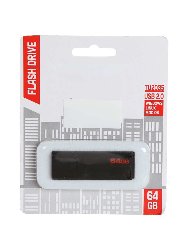 фото USB Flash Drive 64Gb - Reflect TU2035 Black RFFD-64GB-TU2035BK